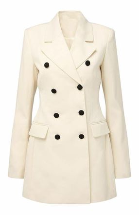 WeWoreWhat Peplum Blazer Mini Dress in Ivory at Nordstrom, Size 00