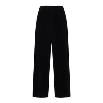Jil Sander Black Corduroy Wide Leg Trousers