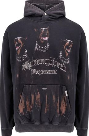 Represent Black Vintage Hoodie