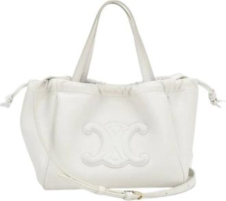 Celine Pre-owned Vintage Handtas - Dames - Vintage Handtas - Wit - ONE Size - Leer - Vintage