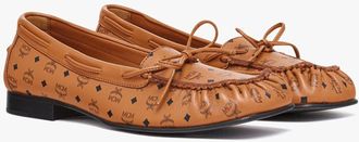 MCM Monogram Moccasin In Lamb Leather