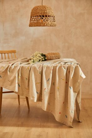 Calma House Mantel spring lino crudo 160x200