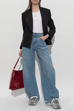 Dolce & Gabbana Top With A Shimmering Logo, Womens, White