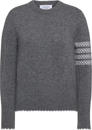 Thom Browne Maglione girocollo Holiday Hector - Grigio