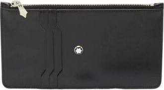 Montblanc Meisterst&uuml;ck leren clutch met rits - Zwart
