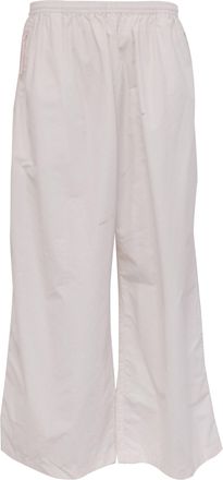 Acne Studios Drawstring Wide-Leg Pants in White Cotton