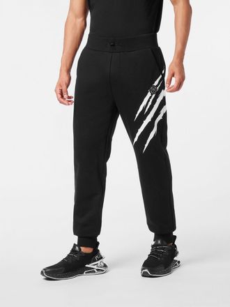 Plein Sport Scratch Slim Fit Jersey Jogging Trousers with Hexagon Logo