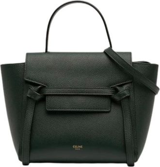 Celine Pre-owned Handbags, female, Green, Size: ONE SIZE Pre-owned The Belt Satchel