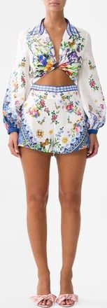 Camilla Wide Waistband Short Tiles Darls at Nordstrom, Size Xx-Large Au