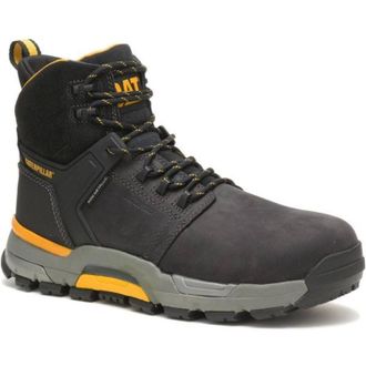 CAT Mens Comp-Toe Nano Edge Waterproof Work Boot In Crazy Horse