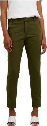 Kaffe Slim Fit Chino Pant in Grape Leaf - Dames - Slim Fit Broeken - Groen - 3XL - Broeken