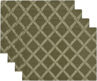 Lenox Set Of 4 Laurel Leaf Reversible Placemats