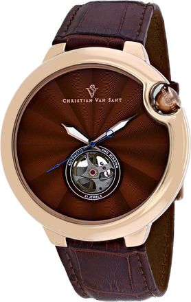 Christian Van Sant Mens Cyclone Automatic Brown Round 46mm