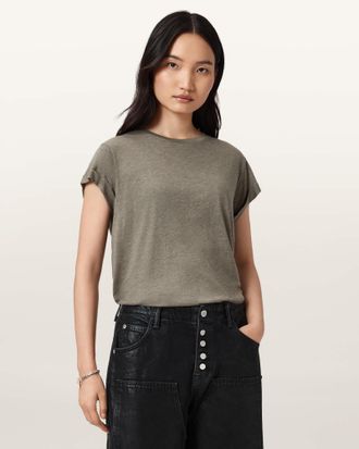 AllSaints Anna Short Sleeve Shimmer T-Shirt