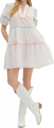 Entro Caroline Mini Dress In White