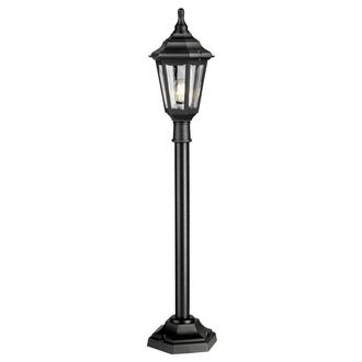 Netlighting Kinsale 1 Light Outdoor Coastal Post Lantern Black IP44 E27