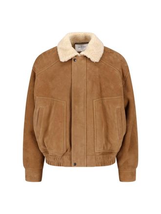 Saint Laurent Giacca In Shearling E Suede