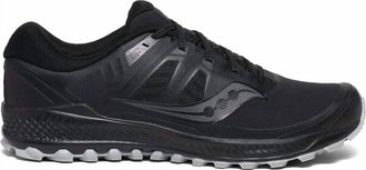 Saucony Mens Peregrine Ice+ Shoe In Black Noir/violet