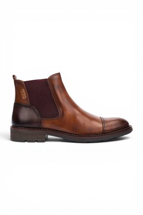 Pikolinos Pikolinos Mens Brown Leather Zip Chelsea Ankle Boots - York