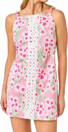 Lilly Pulitzer Delores Sleeveless Romper In Conch Shell Pink Sunny Daisies