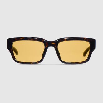 Gucci Rectangular-frame Sunglasses, Brown