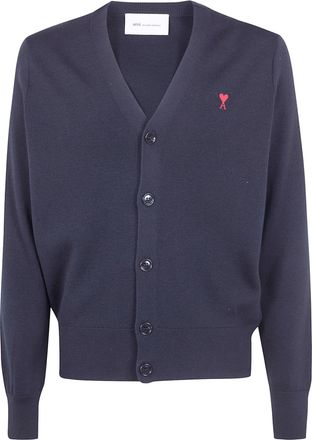 Ami Cardigan With Contrasted Ami De Coeur