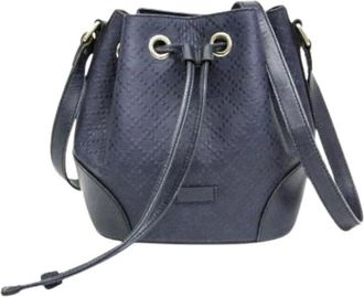 Gucci Pre-owned Bright Diamante - Dames - Vintage Tas - Blauw - ONE Size - Leer - Vintage
