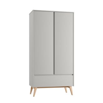 OEM Armoire 2 Portes 1 Tiroir Pinio Swing Gris Et Bois
