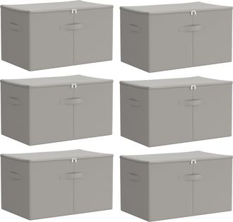 vidaXL Caja De Almacenamiento 6 Uds. Tejido No Tejido 55 X 35 X 32 Cm Vidaxl