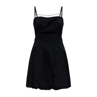 Versace Jeans Couture Short Dresses, female, Black, Size: 2XS Short dress with decorative slits