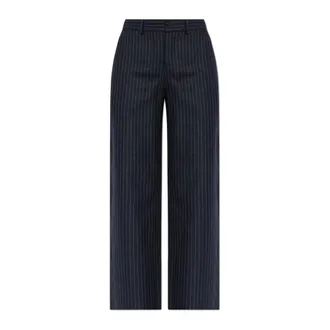 A.P.C. A.p.c., Broeken, Dames, Blauw, S, Wol, Creased Broeken