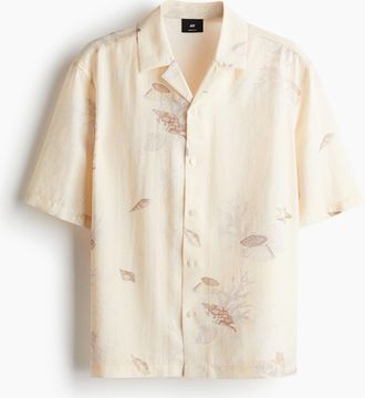 H&M Freizeithemd aus Lyocellmix in Regular Fit - Beige