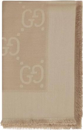 Gucci Wol sjaal met zachte textuur - Dames - Wintersjaals - Bruin - ONE Size - Wol - Accessoires