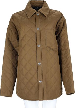 A.P.C. Georges Quilted Diamond Polyester-Wool Jacket