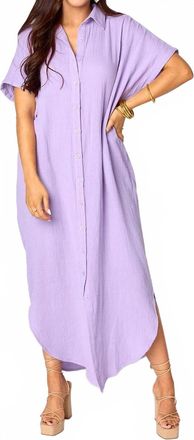 BuddyLove Carmen Caftan Cover Up Maxi Dress In Lavender