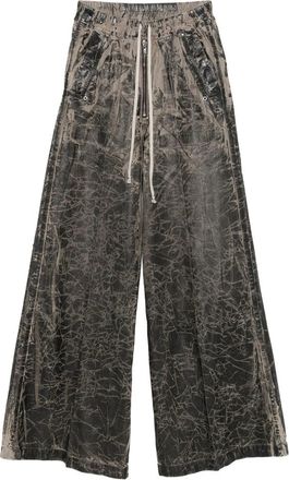 Rick Owens Crackled-effect Zip Trousers