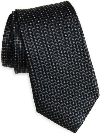 Nordstrom Textured Silk Tie in Black at Nordstrom
