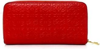 Loewe Tweedehands leren portemonnees - Dames - Vintage Accessoires - Rood - ONE Size - Vintage
