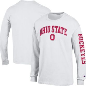 Champion Mens Champion White Ohio State Buckeyes Arch Over Logo 2-Hit Long Sleeve T-Shirt at Nordstrom, Size Xx-Large