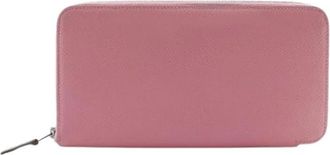 Herm&egrave;s Pre-owned Azap Zip Around Portemonnee - Dames - Vintage Accessoires - Roze - ONE Size - Leer - Vintage