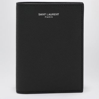 Saint Laurent Card holder in black grain de poudre leather