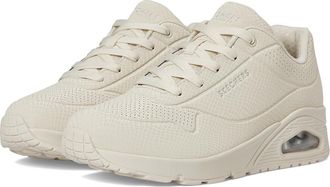 Skechers Uno - Shiny Scale Womens Shoes White : 7.5 B - Medium, Synthetic