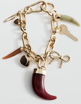 Mango Portachiavi charms oro - Donna - Taglia unica - MANGO