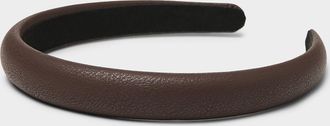 Simons Womens Pebbled faux-leather headband