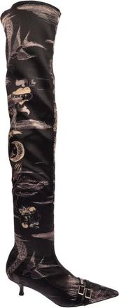 John Richmond Schoenen, Dames, Zwart, 40 EU, Over-knee Laarzen