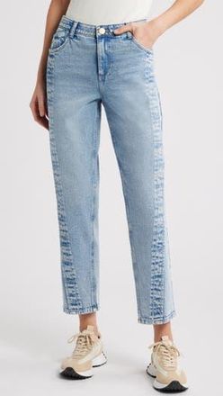 Wit & Wisdom Spliced High Waist Ankle Straight Leg Jeans in Light Blue Artisanal at Nordstrom Rack, Size 10