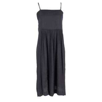 Isabel Marant Sleeveless Midi Dress in Black Silk