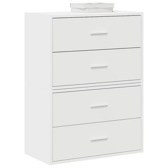 Berkfield Home Cabinets with 2 Drawers 2 pcs White 60x31x40 cm Engineered Wood | Size: 60 x 31 x 40 cm