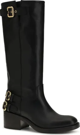 Chlo&eacute; Womens Dakota Boots Black Calf Leather Bos Taurus
