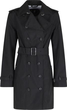 Save The Duck Black Audrey Double-Breasted Lapels Polyester Trench Coat
